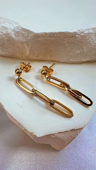 9KT YG EARRINGS. GR022