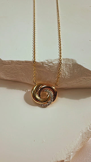 9KT YG RG CZ PENDANT GR052