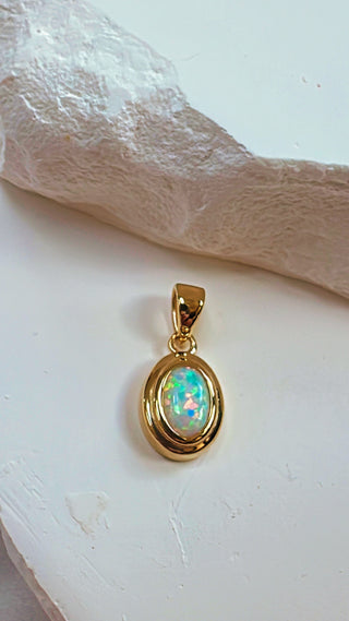 9KT YG OPAL PENDANT GR071