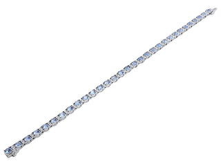 18K WG AQUAMARINE DIAMOND BRACELET