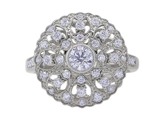18 Kt White Gold Diamond Ring