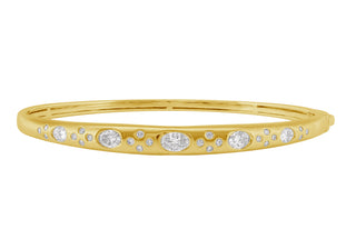 18KT YELLOW GOLD DIAMOND BANGLE