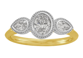18KT YW DIAMOND RING
