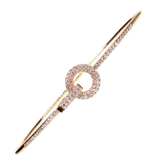 18 Kt Pink Gold Diamond Bangle