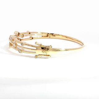 18K YELLOW GOLD DIAMOND BANGLE