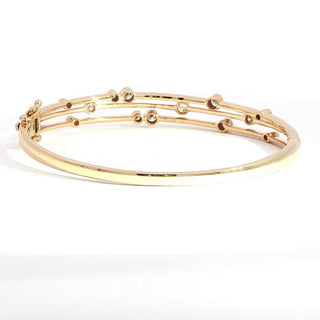 18K YELLOW GOLD DIAMOND BANGLE