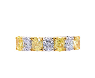 Platinum + 18KT Yellow Diamond Ring