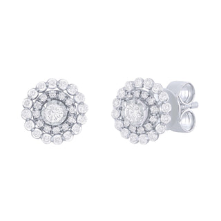 9 Kt White Gold Diamond Earrings