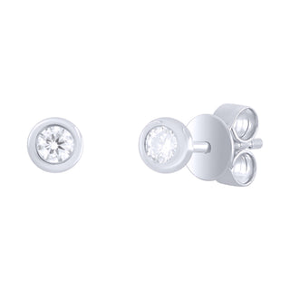 9 Kt White Gold Diamond Earrings
