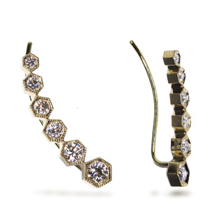 18KT YG DIAMOND EARRINGS