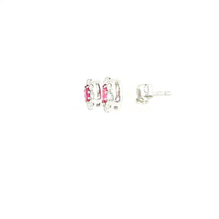 18KT WG RUBY DIAMOND EARRINGS