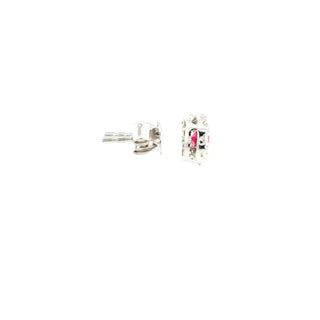 18KT WG RUBY DIAMOND EARRINGS