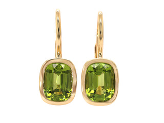 18K YG PERIDOT EARRINGS
