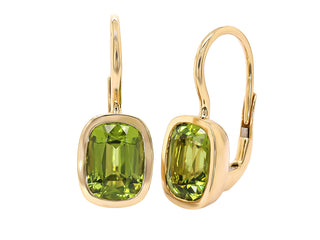 18K YG PERIDOT EARRINGS