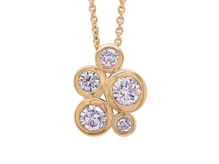 18KT YELLOW GOLD DIAMOND PENDANT