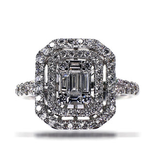 18 Kt White Gold Diamond Ring