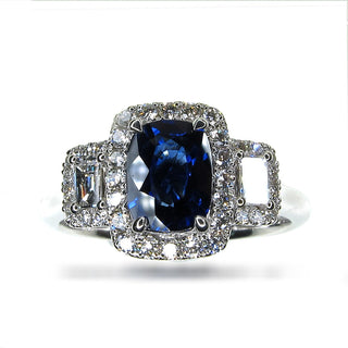 Platinum Sapphire Ring
