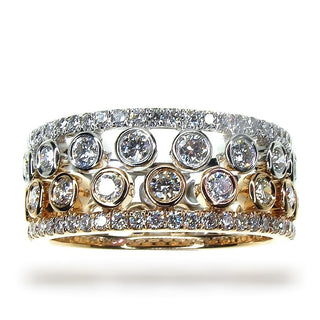 18 Kt White Gold Diamond Rings 2 Seperate Bands