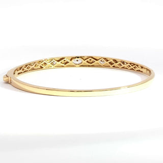 18KT YELLOW GOLD DIAMOND BANGLE