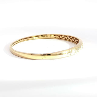 18KT YELLOW GOLD DIAMOND BANGLE