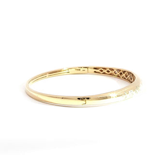 18KT YELLOW GOLD DIAMOND BANGLE