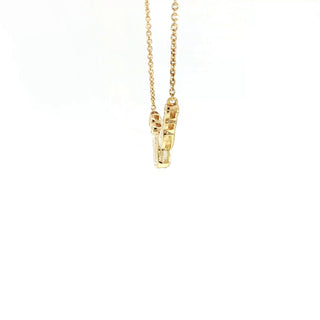 18KT YELLOW GOLD DIAMOND PENDANT