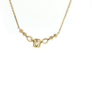 18KT YELLOW GOLD DIAMOND PENDANT