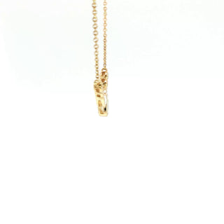 18KT YELLOW GOLD DIAMOND PENDANT