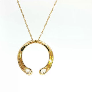 18KT YELLOW GOLD DIAMOND PENDANT