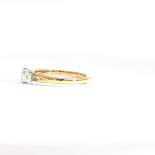 18K YELLOW WHITE GOLD DIAMOND RING