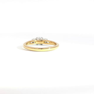 18K YELLOW WHITE GOLD DIAMOND RING