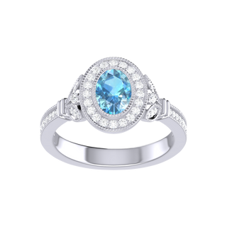 9KT WHITE GOLD SKY BLUE TOPAZ RING