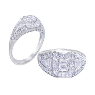 18 Kt White Gold Diamond Ring