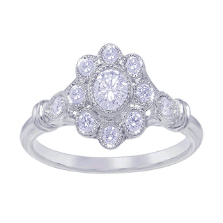 18 Kt White Gold Diamond Ring