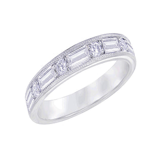 18 Kt White Gold Diamond Band