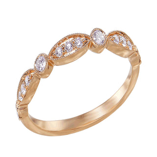 18 Kt Pink Gold Diamond Ring