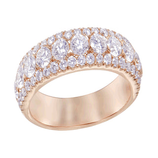 18 Kt Pink Gold Diamond Ring