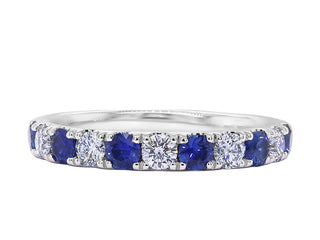 PLATINUM BLUE SAPPHIRE AND DIAMOND RING
