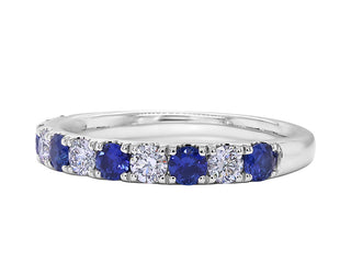PLATINUM BLUE SAPPHIRE AND DIAMOND RING