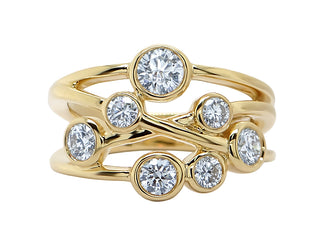 18K YELLOW GOLD DIAMOND RING
