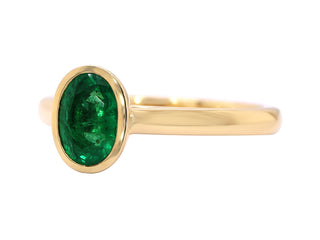18KT YG EMERALD RING