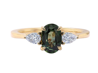 18KT YG TEAL SAPPHIRE