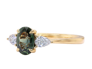 18KT YG TEAL SAPPHIRE