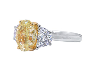 PLATINUM + 18KT YG YELLOW DIAMOND RING