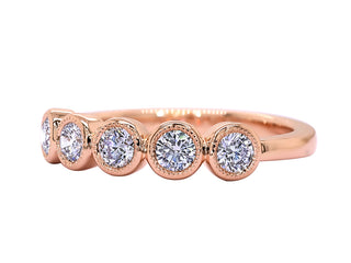 18K PINK GOLD DIAMOND RING