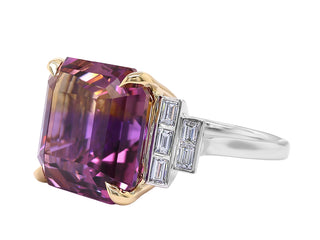 18K WYG Ametrine Diamond Ring