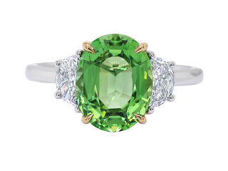 Chrome Tourmaline and Diamond Ring.