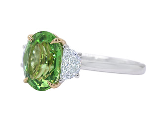 Chrome Tourmaline and Diamond Ring.