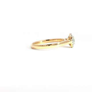 18K YELLOW GOLD DIAMOND RING