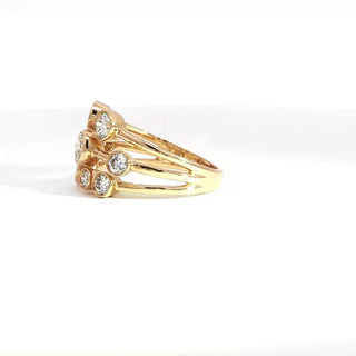 18K YELLOW GOLD DIAMOND RING